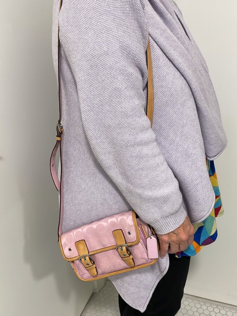 Coach Signature Mini Field Bag/Cross Body # 6844 Lt. Pink Vintage Y2K - Picture 16 of 16